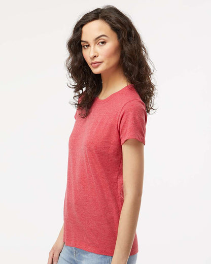 M&O Women's Gold Soft Touch T-Shirt 4810 #colormdl_Heather Red