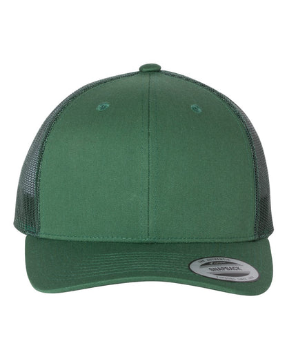 YP Classics Retro Trucker Cap 6606 #color_Evergreen