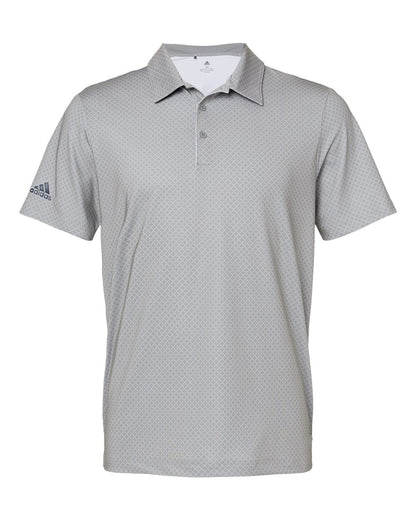 Adidas Diamond Dot Print Polo A498 #color_Grey Three/ Team Royal/ Navy