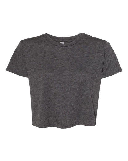 BELLA + CANVAS Women’s Flowy Crop Tee 8882 #color_Dark Grey Heather