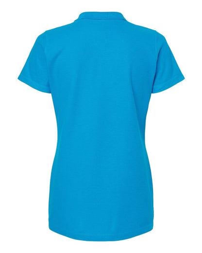 M&O Women's Ringspun Pique Polo 7600 #color_Turquoise