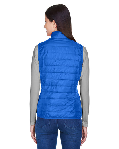 Core365 Ladies' Prevail Packable Puffer Vest CE702W #color_TRUE ROYAL