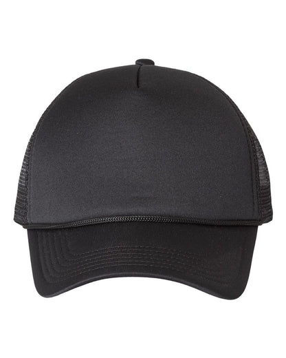 Valucap Foam Mesh-Back Trucker Cap VC700 #color_Black/ Black