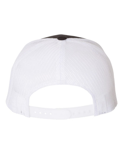 YP Classics Five-Panel Retro Trucker Cap 6506 #color_Black/ White