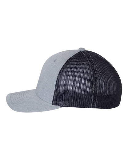 Richardson R-Flex Trucker Cap 110 #color_Heather Grey/ Navy