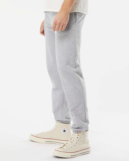 King Fashion Pocketed Sweatpants with Elastic Cuffs KF9012 #colormdl_Athletic Grey