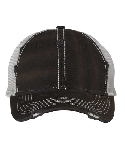 Sportsman Bounty Dirty-Washed Mesh-Back Cap 3150 #color_Black/ Silver