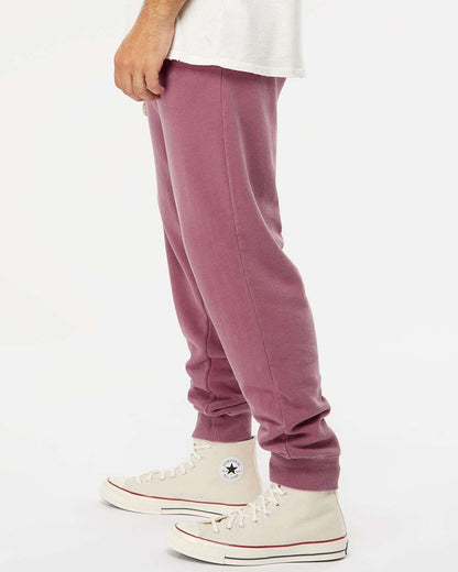 Independent Trading Co. Pigment-Dyed Fleece Pants PRM50PTPD #colormdl_Pigment Maroon