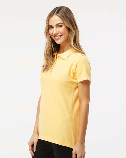 M&O Women's Ringspun Pique Polo 7600 #colormdl_Pale Yellow