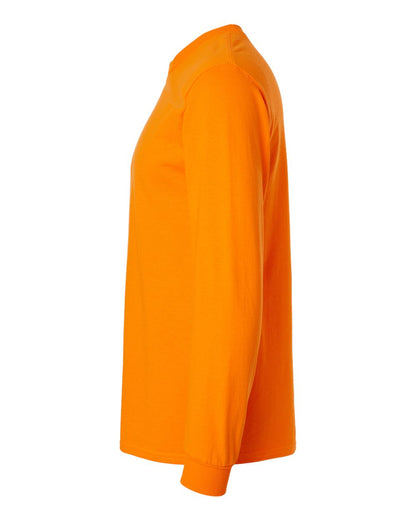 Gildan Ultra Cotton® Long Sleeve T-Shirt 2400 #color_Safety Orange