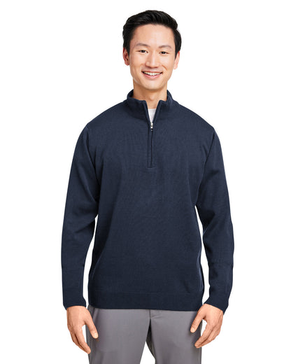 Harriton Unisex Pilbloc™ Quarter-Zip Sweater M421 #color_DARK NAVY