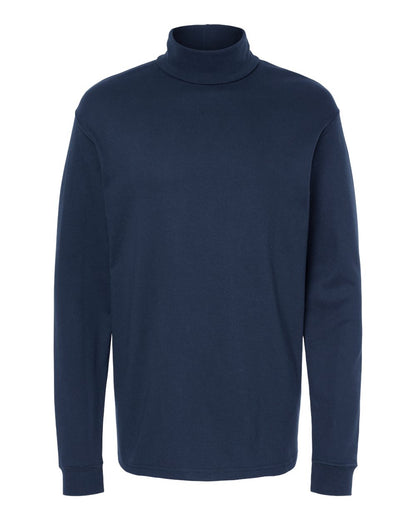 King Fashion Interlock Turtleneck Long Sleeve T-Shirt KF4900 #color_Navy