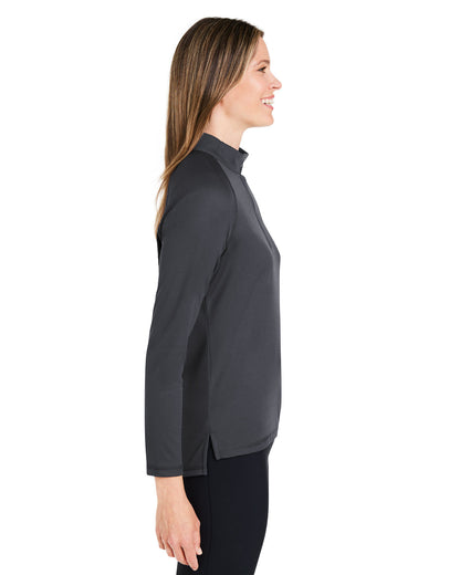 North End Ladies' Revive coolcore® Quarter-Zip NE410W #color_CARBON