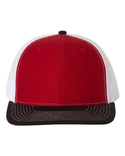 Richardson Snapback Trucker Cap 112 #color_Red/ White/ Black