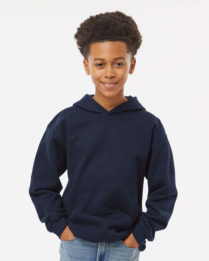 M&O Youth Fleece Pullover Hoodie 3322 #colormdl_Navy