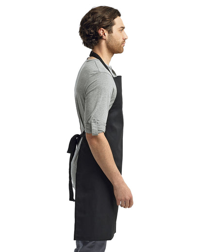 Artisan Collection by Reprime Unisex 'Colours' Recycled Bib Apron RP150 #color_BLACK