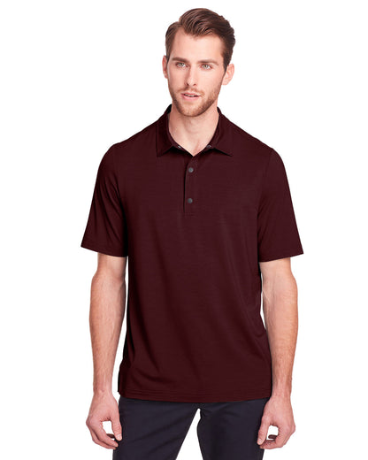 North End Men's Jaq Snap-Up Stretch Performance Polo NE100 #color_BURGUNDY