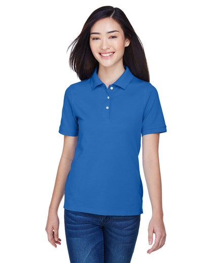 Harriton Ladies' Easy Blend™ Polo M265W #color_TRUE ROYAL