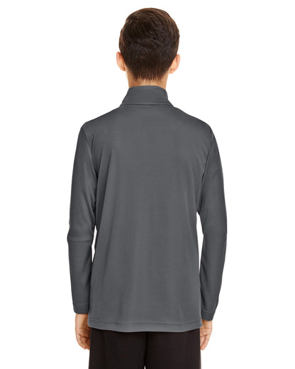 Team 365 Youth Zone Performance Quarter-Zip TT31Y #color_SPORT GRAPHITE