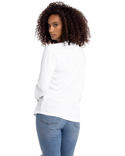 Next Level Ladies' Relaxed Long Sleeve T-Shirt 3911NL #color_WHITE