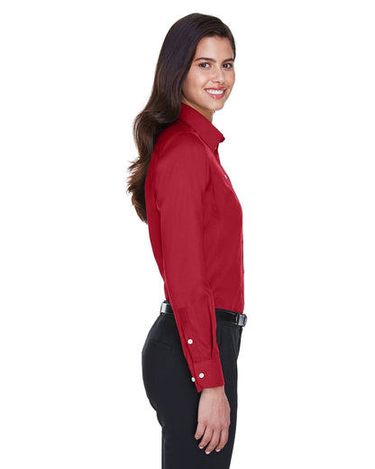 Devon & Jones Ladies' Crown Collection® Solid Stretch Twill Woven Shirt DG530W #color_RED