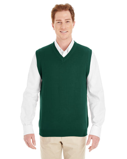 Harriton Men's Pilbloc™ V-Neck Sweater Vest M415 #color_HUNTER