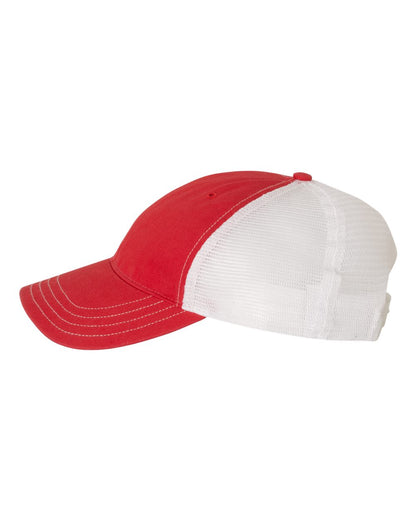 Richardson Garment-Washed Trucker Cap 111 #color_Red/ White