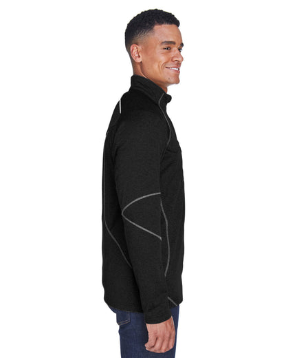 North End Adult Catalyst Performance Fleece Quarter-Zip 88175 #color_BLACK