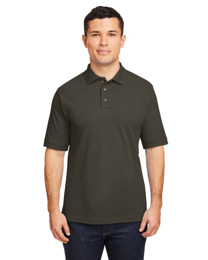 Harriton Men's Short-Sleeve Polo M200 #color_BLACK