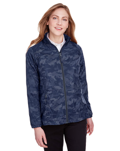 North End Ladies' Rotate Reflective Jacket NE711W #color_CLASSC NVY / CRBN