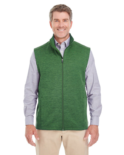 Devon & Jones Men's Newbury Mélange Fleece Vest DG797 #color_FOREST HEATHER