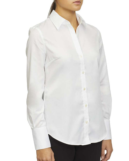 Calvin Klein Women's Non-Iron Dobby Shirt 18CC100 #color_White