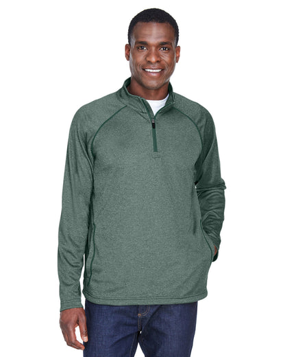 Devon & Jones Men's Stretch Tech-Shell® Compass Quarter-Zip DG440 #color_FOREST HEATHER