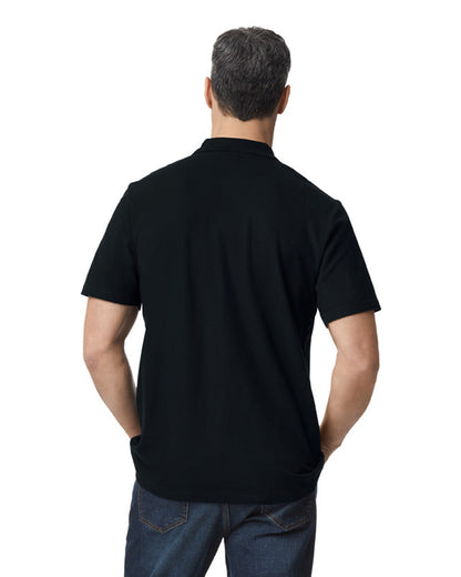 Gildan Men's Softstyle Double Pique Polo G648 #color_BLACK