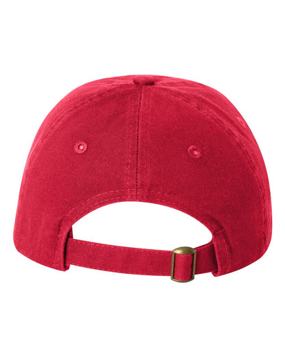 Valucap Small Fit Bio-Washed Dad Hat VC300Y #color_Red