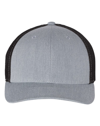 Richardson R-Flex Trucker Cap 110 #color_Heather Grey/ Black