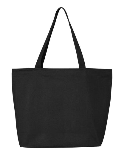 Q-Tees 25L Zippered Tote Q611 #color_Black