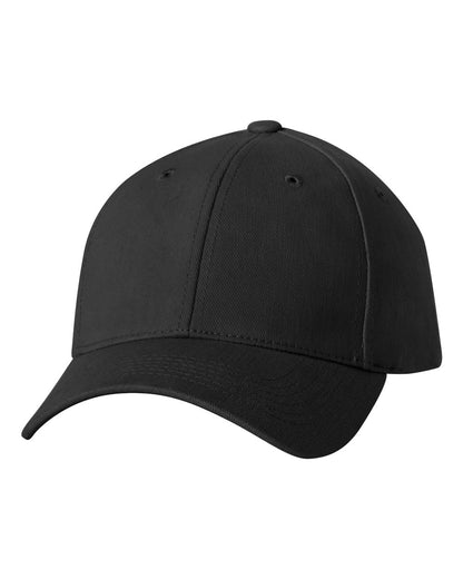 Sportsman Heavy Brushed Twill Structured Cap 9910 #color_Black