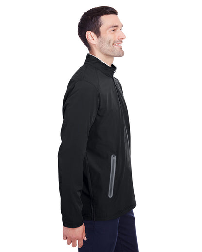 North End Men's Quest Stretch Quarter-Zip NE401 #color_BLACK / CARBON