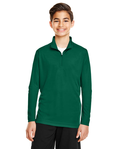 Team 365 Youth Zone Performance Quarter-Zip TT31Y #color_SPORT FOREST