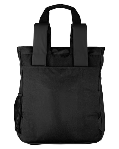 North End Men's Reflective Convertible Backpack Tote NE901 #color_BLACK