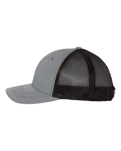 Richardson Youth Trucker Snapback Cap 112Y #color_Heather Grey/ Black