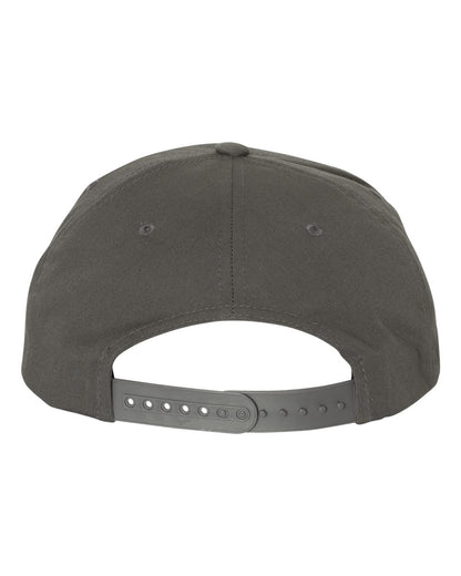 YP Classics Lightly-Structured Five-Panel Snapback Cap 6502 #color_Charcoal