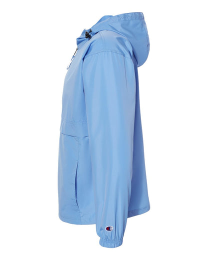 Champion Hooded Packable Quarter-Zip Jacket CO200 #color_Light Blue