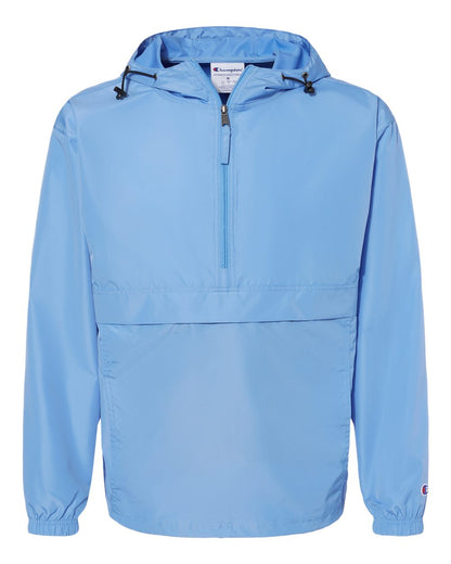 Champion Hooded Packable Quarter-Zip Jacket CO200 #color_Light Blue