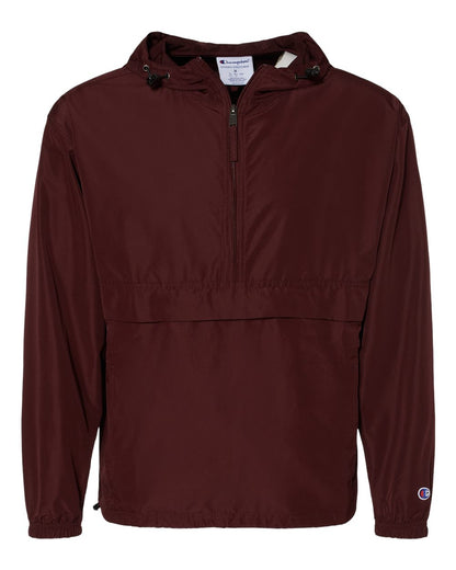 Champion Hooded Packable Quarter-Zip Jacket CO200 #color_Maroon