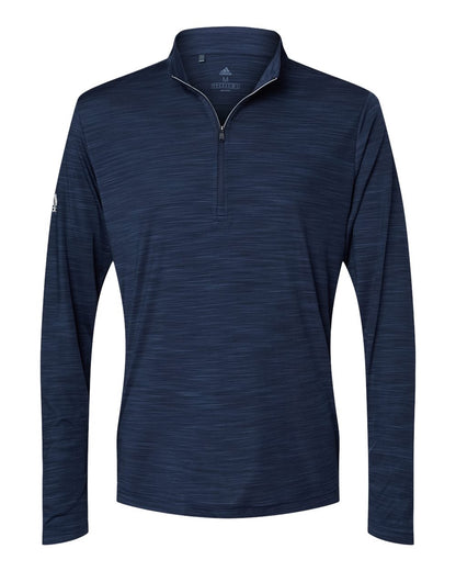 Adidas Lightweight Mélange Quarter-Zip Pullover A475 #color_Collegiate Navy Melange