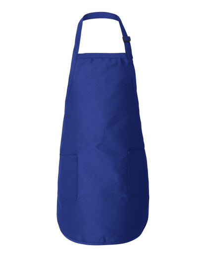 Q-Tees Full-Length Apron with Pockets Q4350 #color_Royal