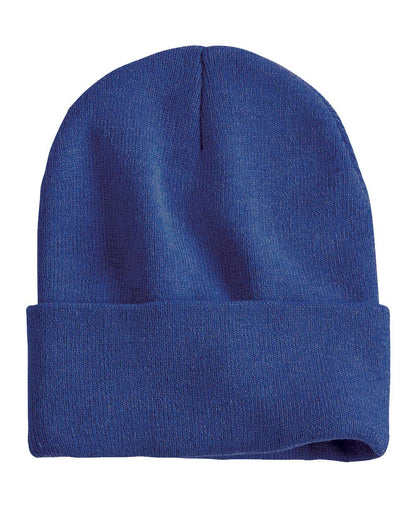 Sportsman 12" Solid Cuffed Beanie SP12 #color_Heather Dark Royal