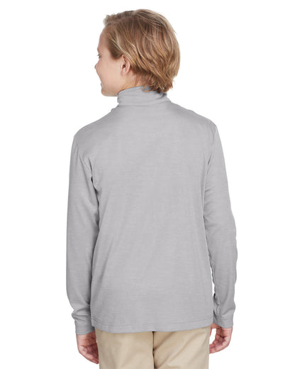 Team 365 Youth Zone Sonic Heather Performance Quarter-Zip TT31HY #color_ATHLETIC HEATHER